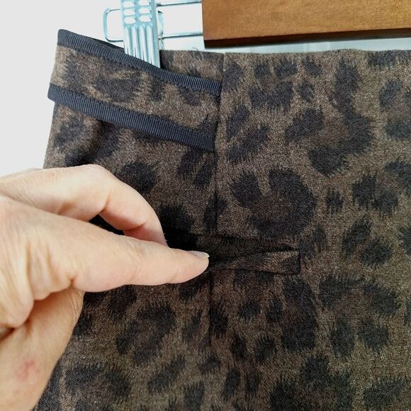 Rebecca Taylor Leopard Print Pencil Skirt Sz 8 - Picture 3 of 12